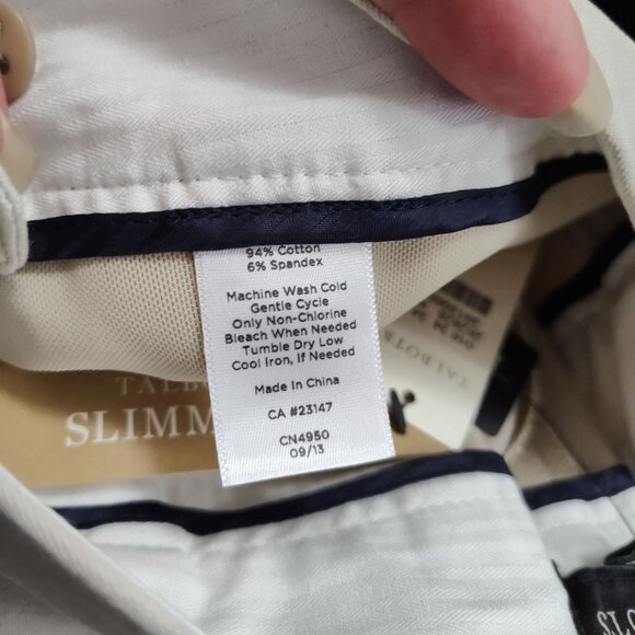 Talbots Women Slimming Heritage Khaki Beige Pants Size 4 Stretch Slim Leg NEW - Picture 6 of 14